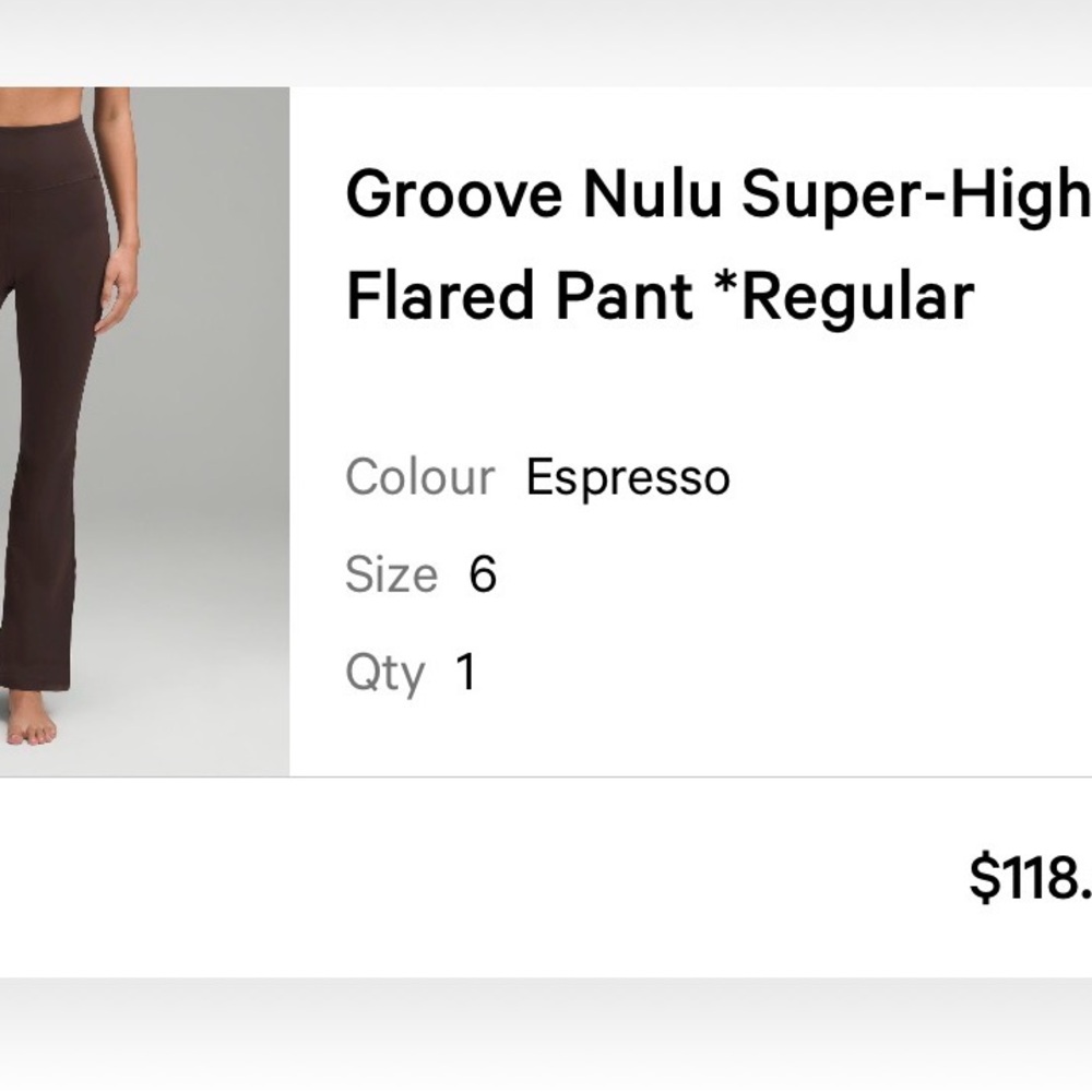 lululemon athletica Espresso Groove Nulu Super-High-Rise Flared Pant